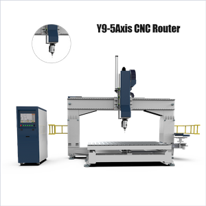 3D কাঠ খোদাইয়ের জন্য সিনটেক কন্ট্রোল সিস্টেম সহ 5 অক্ষ CNC কাঠের রাউটার মেশিন