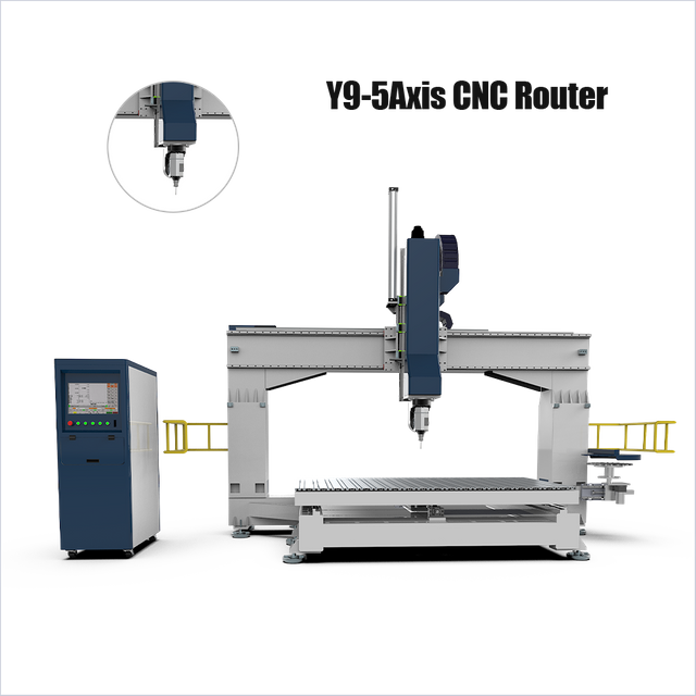 5 Axis CNC Wood Router Machine with Syntec Control System for 3D Wood Carving