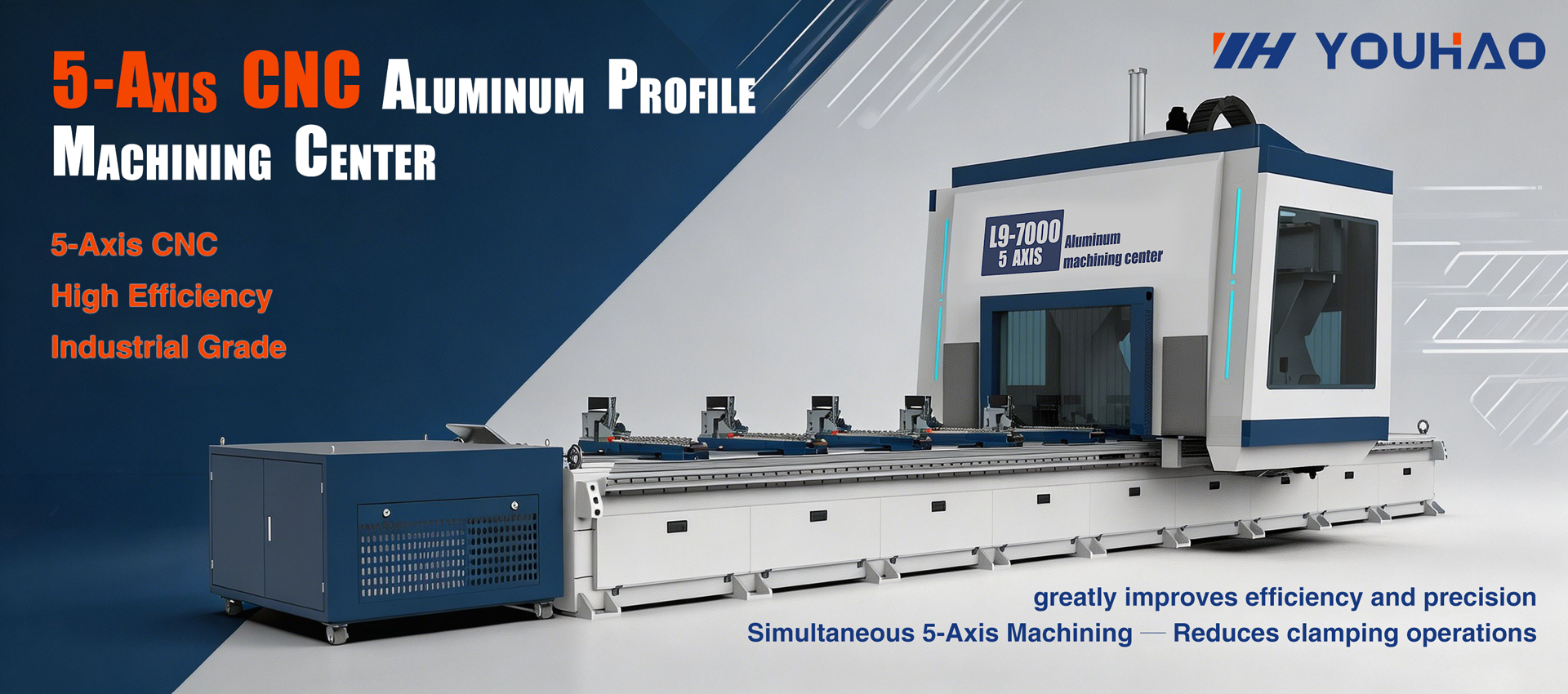 5axis cnc aluminum profile machine center