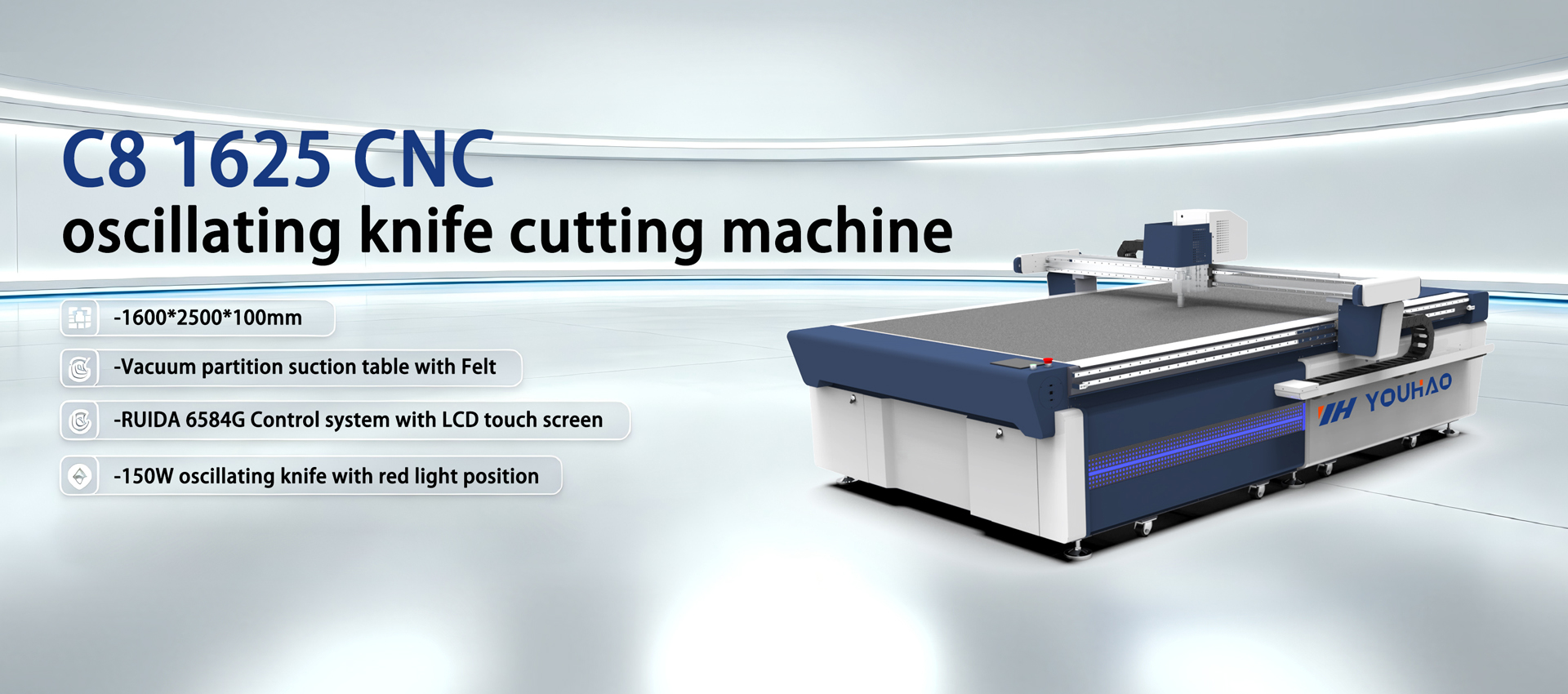 CNC Oscillating Knife Cutting Machine with ccd